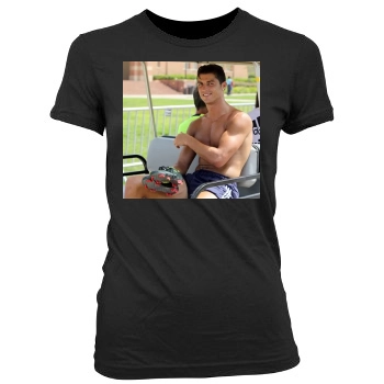 Cristiano Ronaldo Women's Junior Cut Crewneck T-Shirt