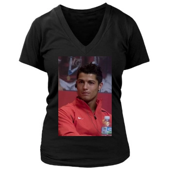 Cristiano Ronaldo Women's Deep V-Neck TShirt