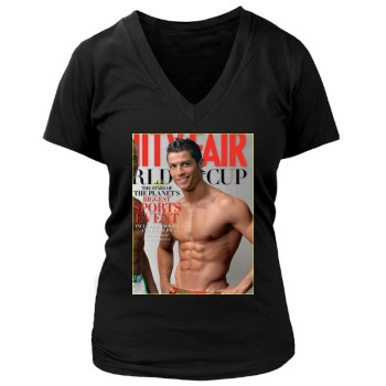 Cristiano Ronaldo Women's Deep V-Neck TShirt