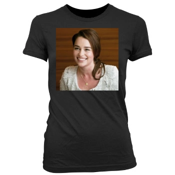 Emilia Clarke Women's Junior Cut Crewneck T-Shirt