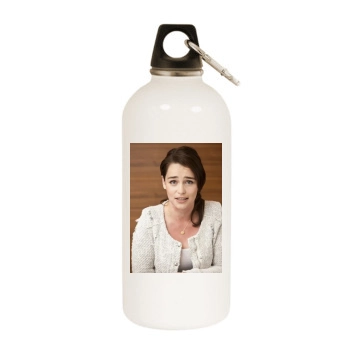 Emilia Clarke White Water Bottle With Carabiner