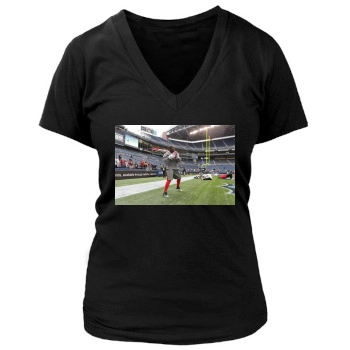 Frank Gore Women's Deep V-Neck TShirt