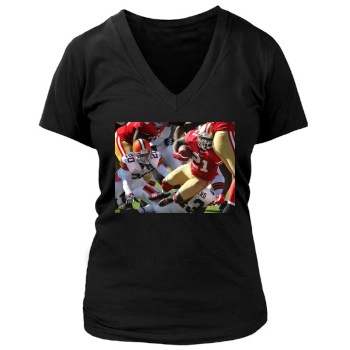 Frank Gore Women's Deep V-Neck TShirt