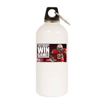 Frank Gore White Water Bottle With Carabiner