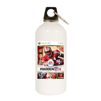 Frank Gore White Water Bottle With Carabiner