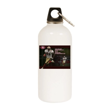 Frank Gore White Water Bottle With Carabiner