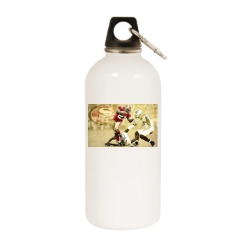 Frank Gore White Water Bottle With Carabiner