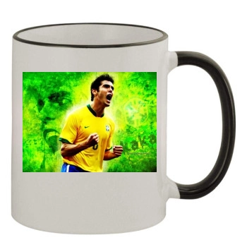 Kaka 11oz Colored Rim & Handle Mug