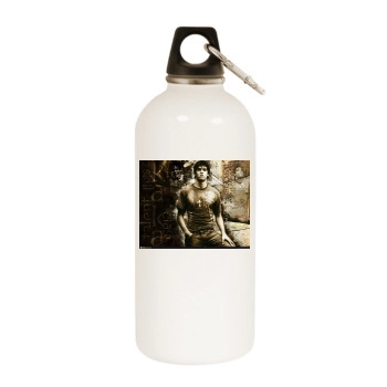 Kaka White Water Bottle With Carabiner