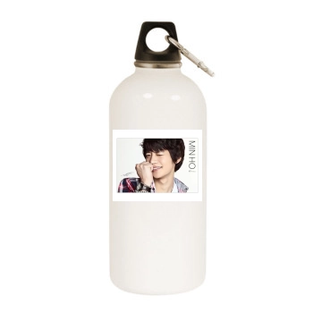 SHINee White Water Bottle With Carabiner