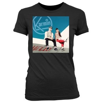 Karmin Women's Junior Cut Crewneck T-Shirt