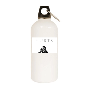 Hurts White Water Bottle With Carabiner