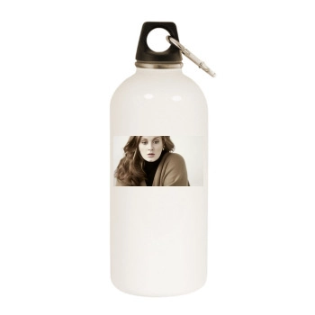 Adele White Water Bottle With Carabiner