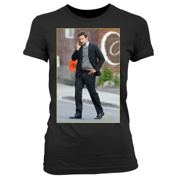 Bradley Cooper Women's Junior Cut Crewneck T-Shirt