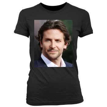 Bradley Cooper Women's Junior Cut Crewneck T-Shirt