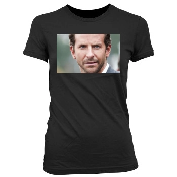 Bradley Cooper Women's Junior Cut Crewneck T-Shirt