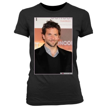 Bradley Cooper Women's Junior Cut Crewneck T-Shirt