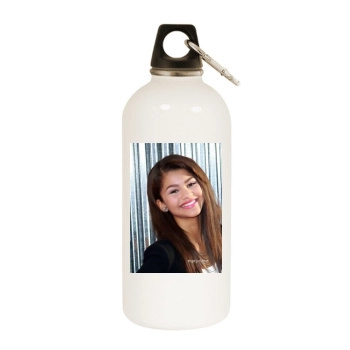 Zendaya Coleman White Water Bottle With Carabiner