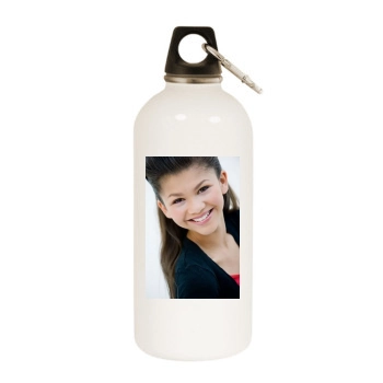 Zendaya Coleman White Water Bottle With Carabiner