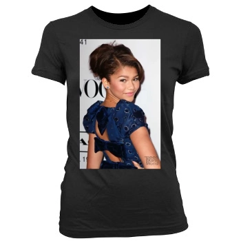 Zendaya Coleman Women's Junior Cut Crewneck T-Shirt