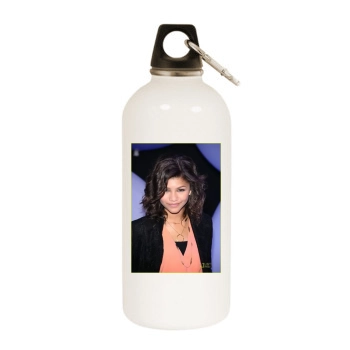 Zendaya Coleman White Water Bottle With Carabiner