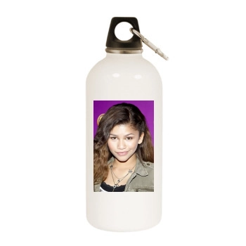 Zendaya Coleman White Water Bottle With Carabiner