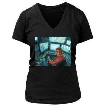 Buffy the Vampire Slayer Women's Deep V-Neck TShirt