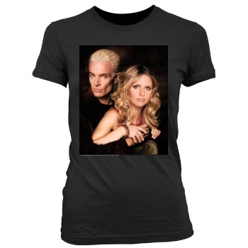 Buffy the Vampire Slayer Women's Junior Cut Crewneck T-Shirt