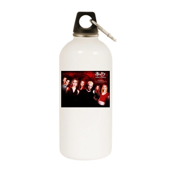 Buffy the Vampire Slayer White Water Bottle With Carabiner