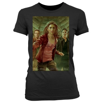 Buffy the Vampire Slayer Women's Junior Cut Crewneck T-Shirt