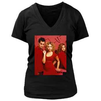 Buffy the Vampire Slayer Women's Deep V-Neck TShirt