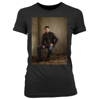 Jensen Ackles Women's Junior Cut Crewneck T-Shirt