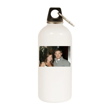 Jensen Ackles White Water Bottle With Carabiner