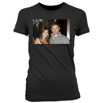 Jensen Ackles Women's Junior Cut Crewneck T-Shirt