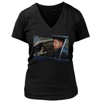 Jensen Ackles Women's Deep V-Neck TShirt