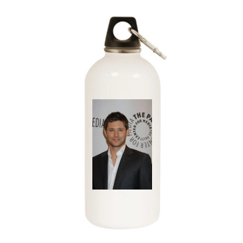 Jensen Ackles White Water Bottle With Carabiner