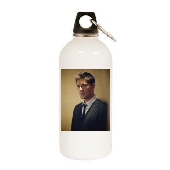 Jensen Ackles White Water Bottle With Carabiner