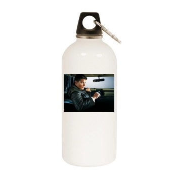 Jensen Ackles White Water Bottle With Carabiner