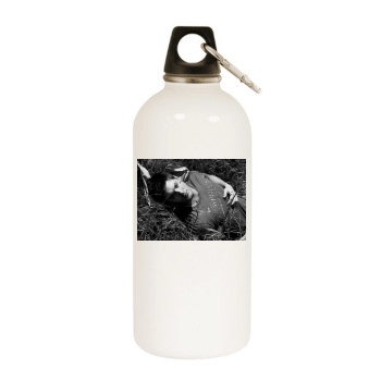 Jensen Ackles White Water Bottle With Carabiner