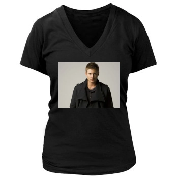 Jensen Ackles Women's Deep V-Neck TShirt