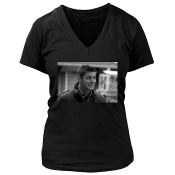 Jensen Ackles Women's Deep V-Neck TShirt