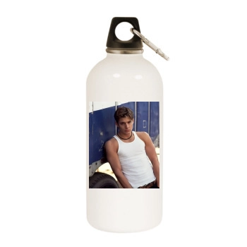 Jensen Ackles White Water Bottle With Carabiner