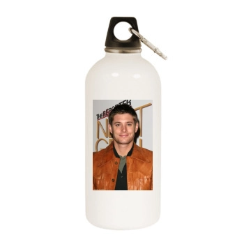 Jensen Ackles White Water Bottle With Carabiner