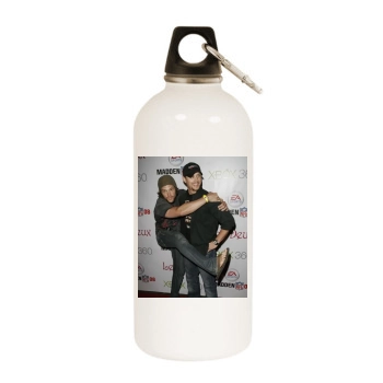 Jensen Ackles White Water Bottle With Carabiner