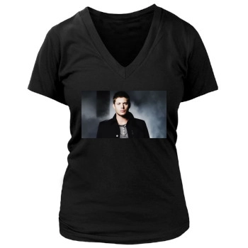 Jensen Ackles Women's Deep V-Neck TShirt