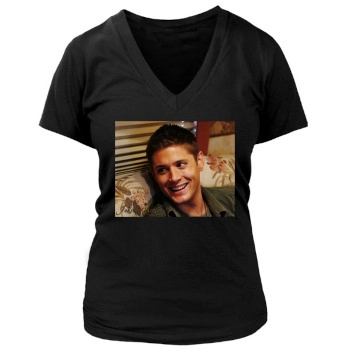 Jensen Ackles Women's Deep V-Neck TShirt