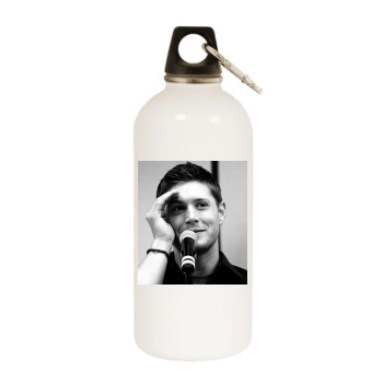 Jensen Ackles White Water Bottle With Carabiner