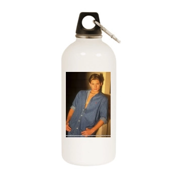 Jensen Ackles White Water Bottle With Carabiner