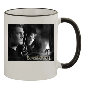 Jensen Ackles 11oz Colored Rim & Handle Mug