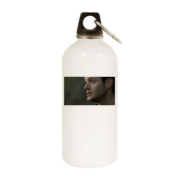 Jensen Ackles White Water Bottle With Carabiner